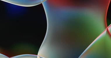 Soyut arkaplan. Değişken renk değişim dalgaları, dinamik hareketlerle. Işık dalgalarının neon renkli soyut tasarımı. Duvar kağıdı, afiş, arkaplan, kart, kitap illüstrasyonu, web sitesi.