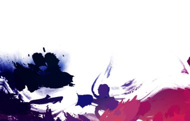 Taranmış Boyalı Soyut Arkaplan. Vahşi kaotik fırça darbeleri. Boya darbeleri. 2D İllüstrasyon. Fırça darbeli resim. 