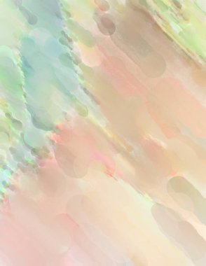 Modern fırça darbeleri. Pastel renklerde suluboya resim. Poster, duvar sanatı, afiş, kart, kitap kapağı veya ambalaj için sakinleştirici kompozisyonun yumuşak renkli çizimi. 