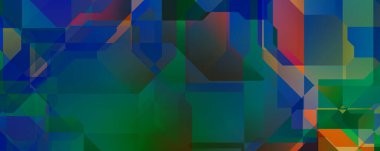 Soyut geometrik duvar kağıdı. Geometrik renkli şekiller. Çokgen arka plan. Bir teknolojinin dijital illüstrasyonuName.