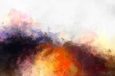 Renkli fırça darbelerinin soyut arkaplanı. fırçalanmış canlı duvar kağıdı. resmedilmiş sanat eseri. Eşsiz ve yaratıcı illüstrasyon.