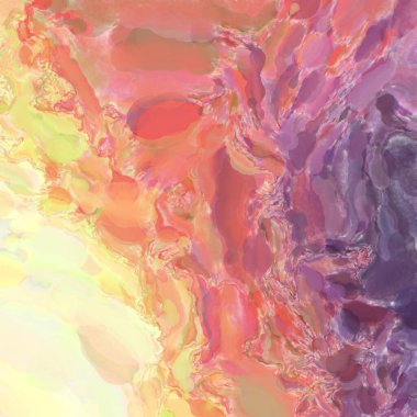 El yapımı sürreal soyut desenli suluboya. Modern sanatsal resim. 2D çizim. Arkaplan boyası karışımı. Yaratıcı duvar sanatı. Çağdaş sanat.