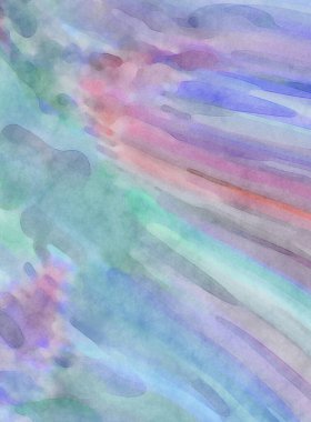 Pastel renklerde suluboya resim. Poster, duvar sanatı, afiş, kart, kitap kapağı ya da ambalaj için rahatlatıcı kompozisyonun yumuşak renkli çizimi. Modern fırça darbeleri resim.