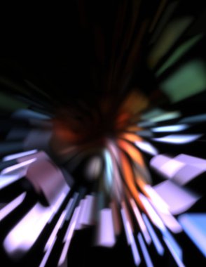 Işık parçacık izleri. Parlayan parçacıkları ve çizgileri olan ışık patlaması yıldızı. Güzel hareketli soyut ışın arkaplanı.