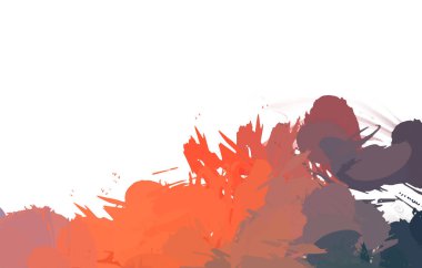 Taranmış Boyalı Soyut Arkaplan. Vahşi kaotik fırça darbeleri. Boya darbeleri. 2D İllüstrasyon. Fırça darbeli resim. 