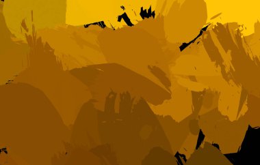 Vahşi fırça darbeleriyle yaratıcı soyut resim. Artistik fırça darbeleriyle donatılmış. Renkli ve canlı bir tasvir. Boyalı sanat.