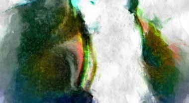 Soyut arkaplanda pürüzlü fırça darbeleri. Fırça boyası. Renkli boya darbeleri. Eşsiz duvar sanatı. Tuvaldeki modern sanat. Renkli çağdaş sanat eserleri. 