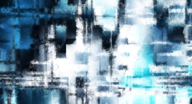 Modern sanat. Renkli çağdaş sanat eserleri. Renkli boya darbeleri. Soyut arkaplanda fırça darbeleri. Fırça boyası. Eşsiz duvar sanatı.