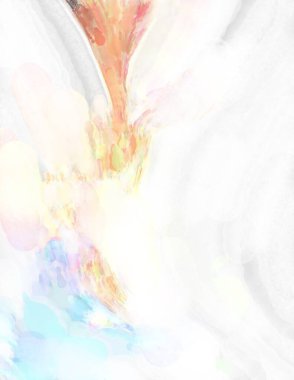 Çağdaş sanat. El yapımı resim. Modern sanat eserleri. Yüzeyde suluboya fırça darbeleriyle resim yapmak. 2D çizim. Sanatsal arkaplan resmi. Tablo üzerinde soyut resim. Renkli doku.