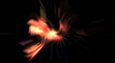 Işık parçacık izleri. Parlayan parçacıkları ve çizgileri olan ışık patlaması yıldızı. Güzel hareketli soyut ışın arkaplanı.