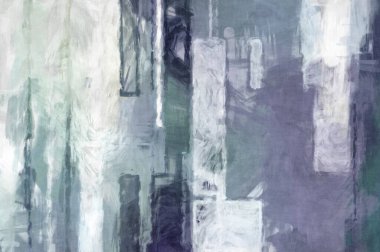 Soyut arkaplanda pürüzlü fırça darbeleri. Fırça boyası. Renkli boya darbeleri. Eşsiz duvar sanatı. Tuvaldeki modern sanat. Renkli çağdaş sanat eserleri. 