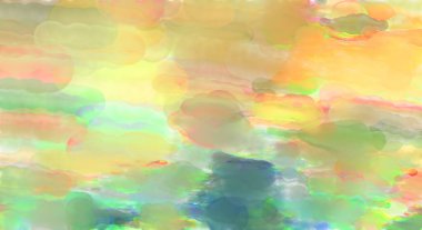 Çağdaş sanat. El yapımı resim. Modern sanat eserleri. Yüzeyde suluboya fırça darbeleriyle resim yapmak. 2D çizim. Sanatsal arkaplan resmi. Tablo üzerinde soyut resim. Renkli doku.