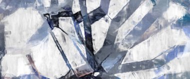 Soyut arkaplanda pürüzlü fırça darbeleri. Fırça boyası. Renkli boya darbeleri. Eşsiz duvar sanatı. Tuvaldeki modern sanat. Renkli çağdaş sanat eserleri. 