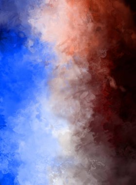 Renkli fırça darbelerinin 2D çizimi. Dekoratif desenli resim. canlı boya desenli arkaplan.