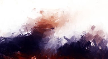 Canlı fırça darbeleriyle boyanmış. Renkli desenli resim. Fırçalanmış duvar kağıdını boya.