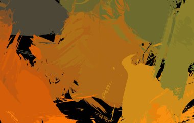 Sanatsal soyut arkaplan. Doku boyalı duvar kağıdı. Boya darbeleriyle yaratıcı bir illüstrasyon. Fırça desenli resim.