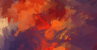 Renkli fırça darbelerinin soyut arkaplanı. fırçalanmış canlı duvar kağıdı. resmedilmiş sanat eseri. Eşsiz ve yaratıcı illüstrasyon.