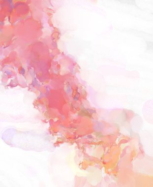 2D çizim. Sanatsal arkaplan resmi. Tablo üzerinde soyut resim. Çağdaş sanat. El yapımı resim. Renkli doku. Modern sanat eserleri. Yüzeyde suluboya fırça darbeleriyle boyama.