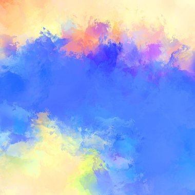 Duvar sanatı Eşsiz ve yaratıcı illüstrasyon. Fırça darbesi ile boyanmış. Renkli fırça darbelerinin soyut arkaplanı. Fırçalanmış canlı duvar kâğıdı. Boyalı sanatsal yaratım.