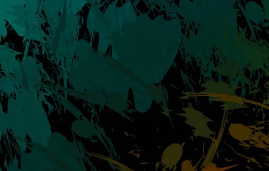 Vahşi fırça darbeleriyle yaratıcı soyut resim. Artistik fırça darbeleriyle donatılmış. Renkli ve canlı bir tasvir. Boyalı sanat.