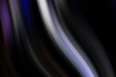 Siyah arka planda renkli düz çizgiler. Sıvı ve sıvı renkli dalgalar karanlıkta akıyor. Duvar kağıdı, afiş, arkaplan, kart, kitap, kapak, poster, afiş, broşür