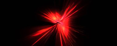 Fütürist mercek patlaması. Parlayan parçacıkları ve çizgileri olan ışık patlaması yıldızı. Güzel soyut ışın arkaplanı.