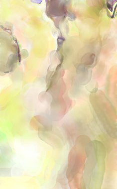 Modern fırça darbeleri. Pastel renklerde suluboya resim. Poster, duvar sanatı, afiş, kart, kitap kapağı veya ambalaj için sakinleştirici kompozisyonun yumuşak renkli çizimi. 