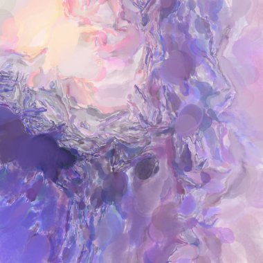 Pastel renklerde suluboya resim. Poster, duvar sanatı, afiş, kart, kitap kapağı ya da ambalaj için rahatlatıcı kompozisyonun yumuşak renkli çizimi. Modern fırça darbeleri resim.