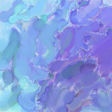 El yapımı sürreal soyut desenli suluboya. Modern sanatsal resim. 2D çizim. Arkaplan boyası karışımı. Yaratıcı duvar sanatı. Çağdaş sanat.