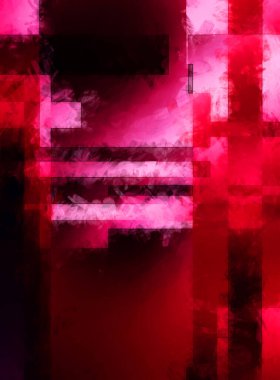 Modern sanat. Renkli çağdaş sanat eserleri. Renkli boya darbeleri. Soyut arkaplanda fırça darbeleri. Fırça boyası. Eşsiz duvar sanatı.