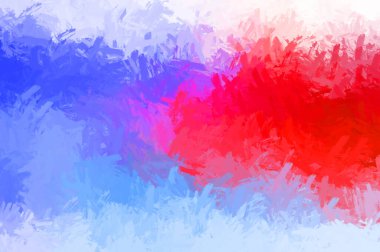 Canlı fırça darbeleriyle boyanmış. Renkli desenli resim. Fırçalanmış duvar kağıdını boya.