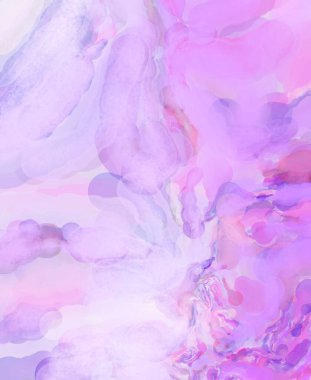 Yumuşak suluboya duvar kağıdı. Hafifçe fırçalanmış renkleri olan sanatsal bir resim. Pastel renkler arkaplana dokunmuş. Soyut duvar sanatı..