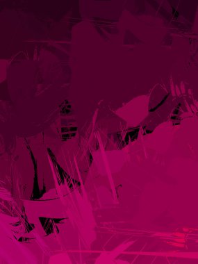 Vahşi fırça darbeleriyle yaratıcı soyut resim. Artistik fırça darbeleriyle donatılmış. Renkli ve canlı bir tasvir. Boyalı sanat.