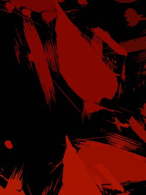 Vahşi fırça darbeleriyle yaratıcı soyut resim. Artistik fırça darbeleriyle donatılmış. Renkli ve canlı bir tasvir. Boyalı sanat.