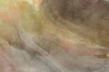 Alkol mürekkebini andıran rahatlatıcı fırça darbelerinin modern resmi. Poster, duvar sanatı, afiş, kart, kitap kapağı veya ambalaj için pastel renkli suluboya resim.