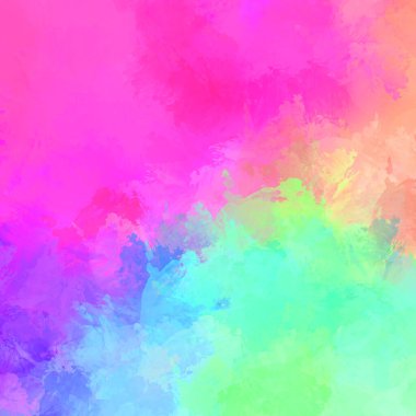 Duvar sanatı Eşsiz ve yaratıcı illüstrasyon. Fırça darbesi ile boyanmış. Renkli fırça darbelerinin soyut arkaplanı. Fırçalanmış canlı duvar kâğıdı. Boyalı sanatsal yaratım.