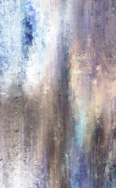 Modern sanat. Renkli çağdaş sanat eserleri. Renkli boya darbeleri. Soyut arkaplanda fırça darbeleri. Fırça boyası. Eşsiz duvar sanatı.