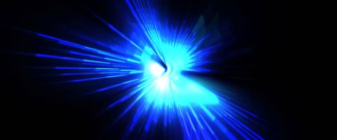 Fütürist mercek patlaması. Parlayan parçacıkları ve çizgileri olan ışık patlaması yıldızı. Güzel soyut ışın arkaplanı.