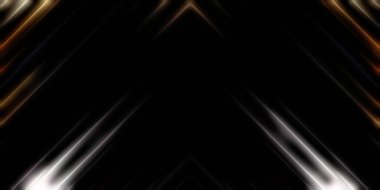 Soyut parlayan geometrik ışıklar arka planda. Fraktal simetrik grafik çizimi. Parıldayan ve parıldayan çubukları kesiştir.