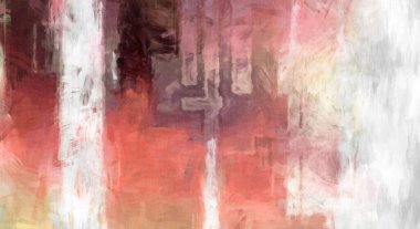 Soyut arkaplanda pürüzlü fırça darbeleri. Fırça boyası. Renkli boya darbeleri. Eşsiz duvar sanatı. Tuvaldeki modern sanat. Renkli çağdaş sanat eserleri. 