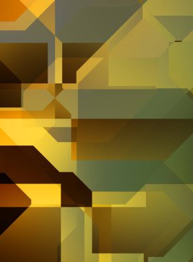 Renkli ve canlı geometrik şekiller katmanları var. Bir teknoloji planının dijital illüstrasyonu. Gelecekçi tasarım şablonu.