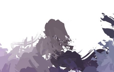 Taranmış Boyalı Soyut Arkaplan. Vahşi kaotik fırça darbeleri. Boya darbeleri. 2D İllüstrasyon. Fırça darbeli resim. 