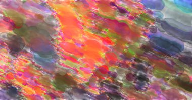 Çağdaş sanat. El yapımı resim. Modern sanat eserleri. Yüzeyde suluboya fırça darbeleriyle resim yapmak. 2D çizim. Sanatsal arkaplan resmi. Tablo üzerinde soyut resim. Renkli doku.