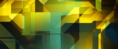 Soyut geometrik duvar kağıdı. Geometrik renkli şekiller. Çokgen arka plan. Bir teknolojinin dijital illüstrasyonuName.