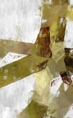 Soyut arkaplanda pürüzlü fırça darbeleri. Fırça boyası. Renkli boya darbeleri. Eşsiz duvar sanatı. Tuvaldeki modern sanat. Renkli çağdaş sanat eserleri. 