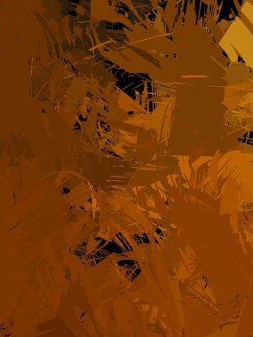 Vahşi fırça darbeleriyle yaratıcı soyut resim. Artistik fırça darbeleriyle donatılmış. Renkli ve canlı bir tasvir. Boyalı sanat.