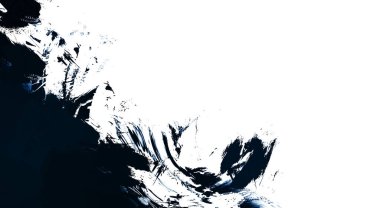 Taranmış Boyalı Soyut Arkaplan. Vahşi kaotik fırça darbeleri. Boya darbeleri. 2D İllüstrasyon. Fırça darbeli resim. 