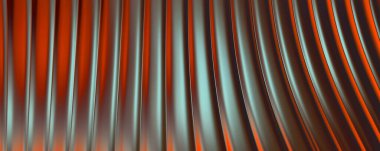 Soyut arkaplan. Renkli dalgalı yansıtıcı duvar kağıdı. Duvar kağıdı, afiş, arkaplan, kart, kitap kapağı veya web sitesi için grafiksel resimleme.