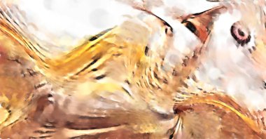 Modern sanat. Renkli çağdaş sanat eserleri. Renkli boya darbeleri. Soyut arkaplanda fırça darbeleri. fırça boyası.