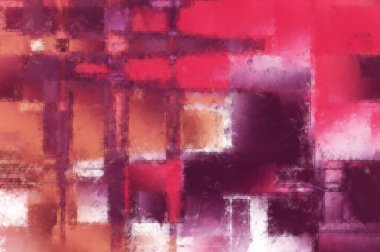 Modern sanat. Renkli çağdaş sanat eserleri. Renkli boya darbeleri. Soyut arkaplanda fırça darbeleri. Fırça boyası. Eşsiz duvar sanatı.